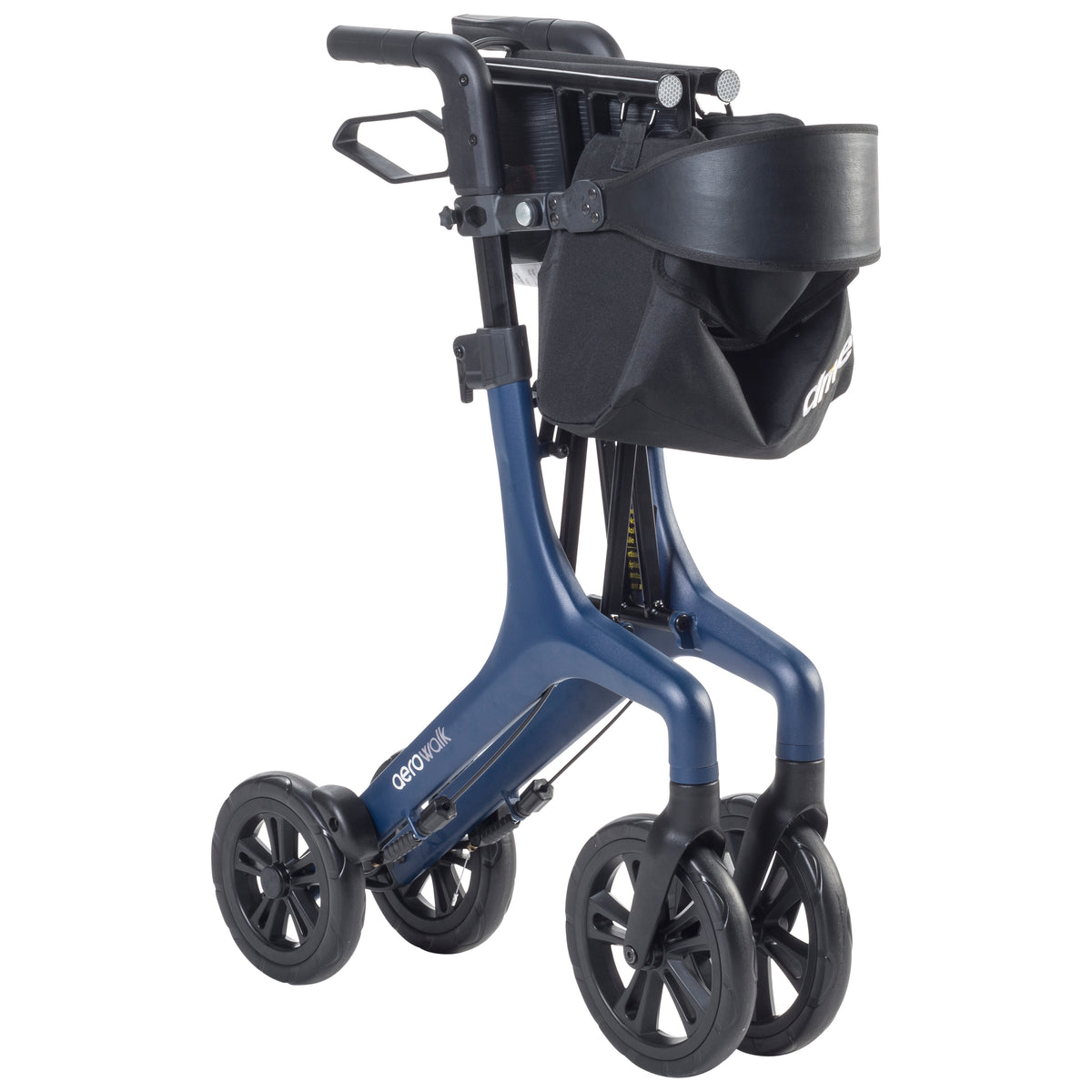 AeroWalk rollator in blue - folded