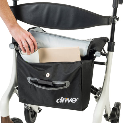 AeroWalk rollator in white - front bag