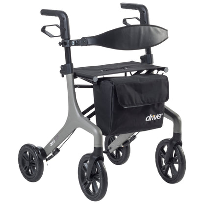 AeroWalk rollator in gray - bag closed