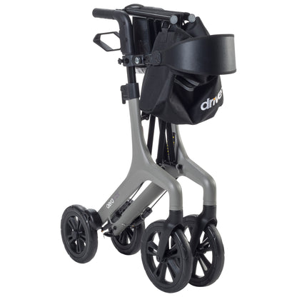 AeroWalk rollator in gray - folded