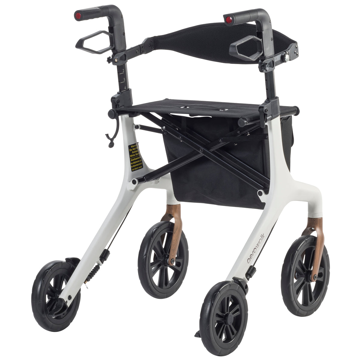 AeroWalk rollator in white - back