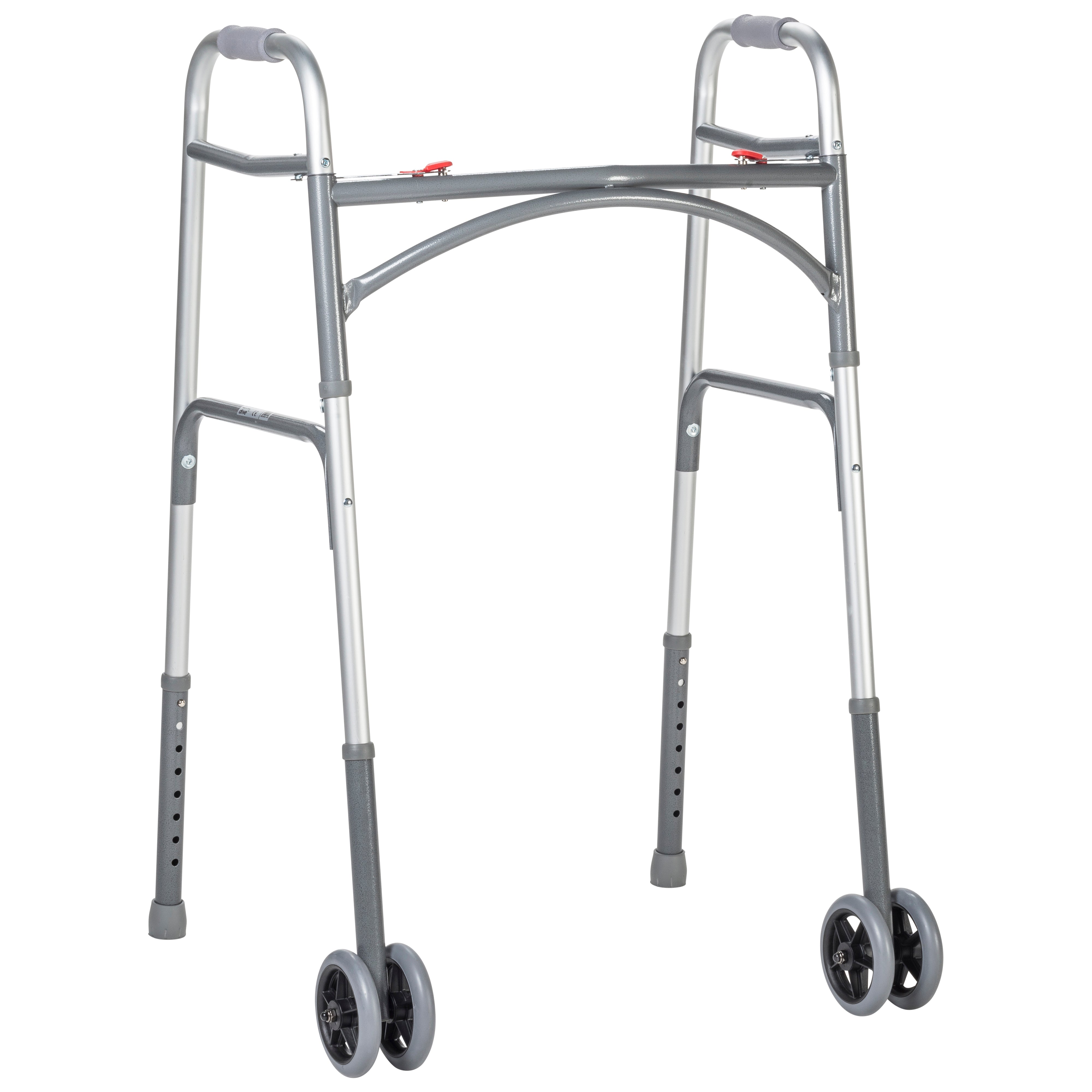 Bariatric Aluminum Folding Walker, Two Button