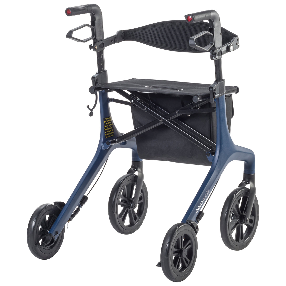 AeroWalk rollator in blue - back