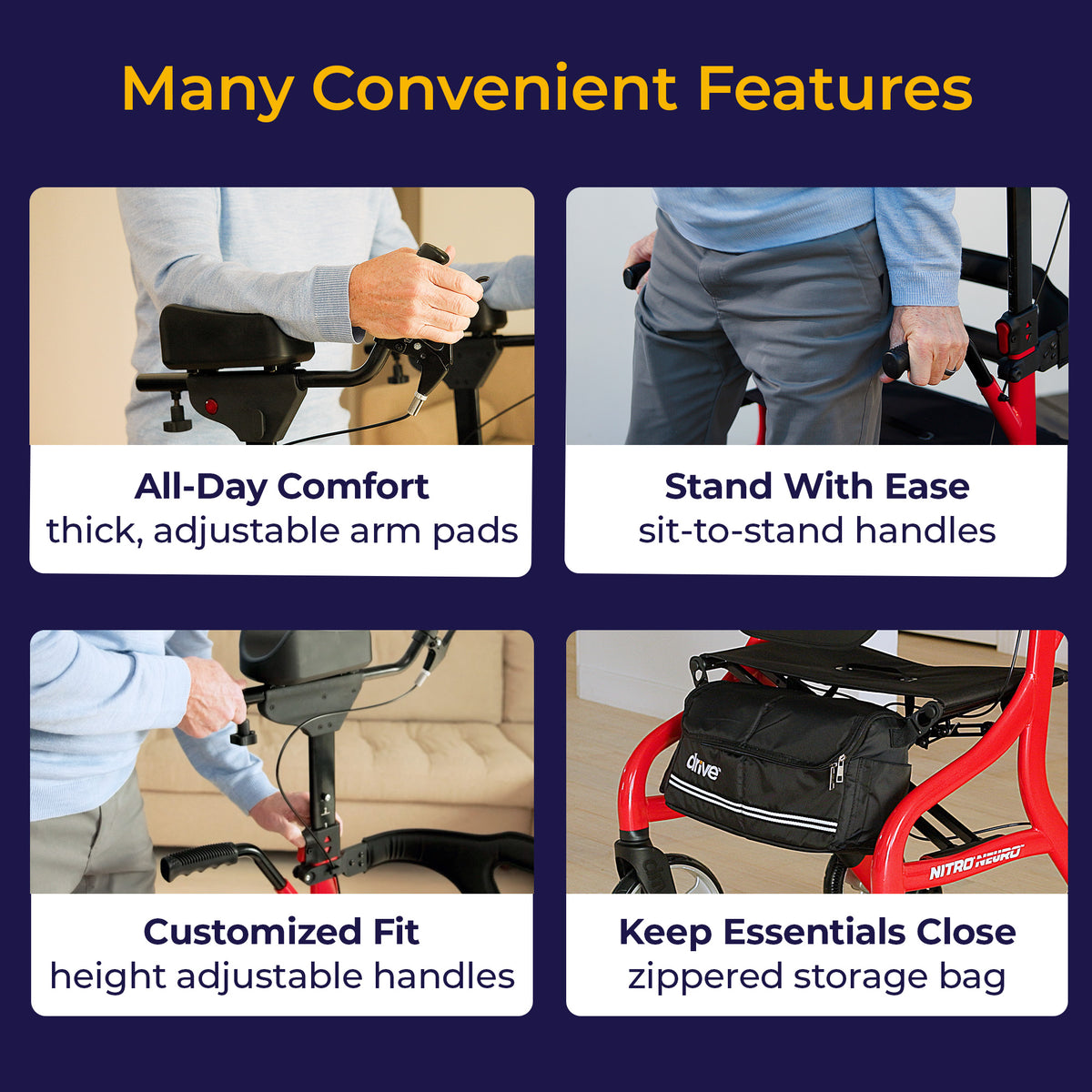 Nitro Neuro Upright Walker Rollator