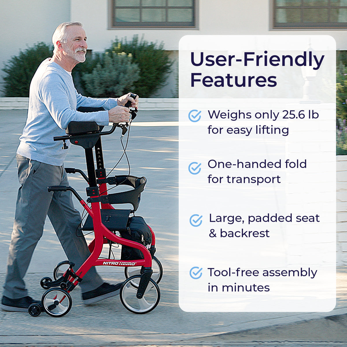 Nitro Neuro Upright Walker Rollator