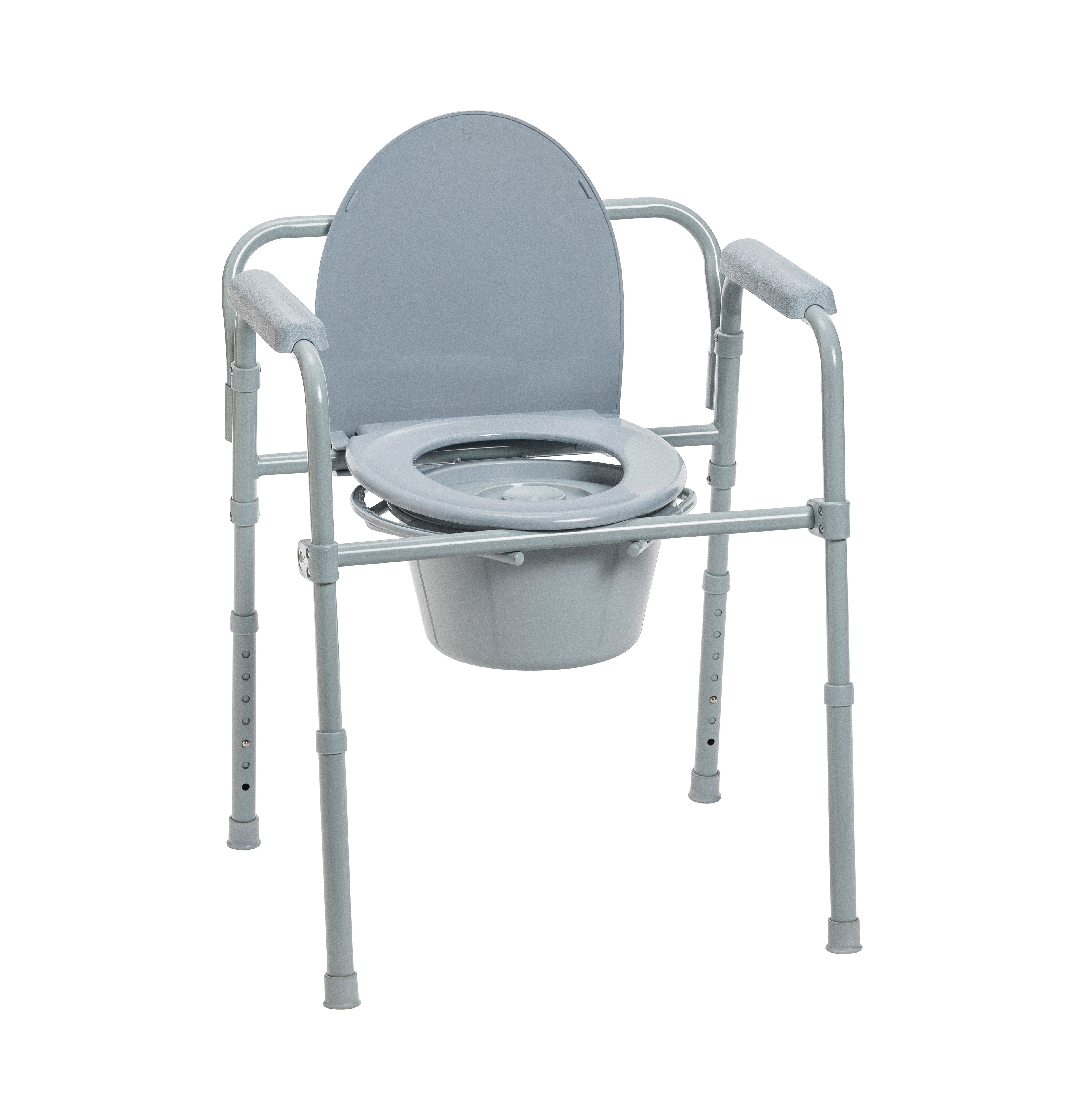 Folding Steel Commode Combo with Absorbent Commode Liners