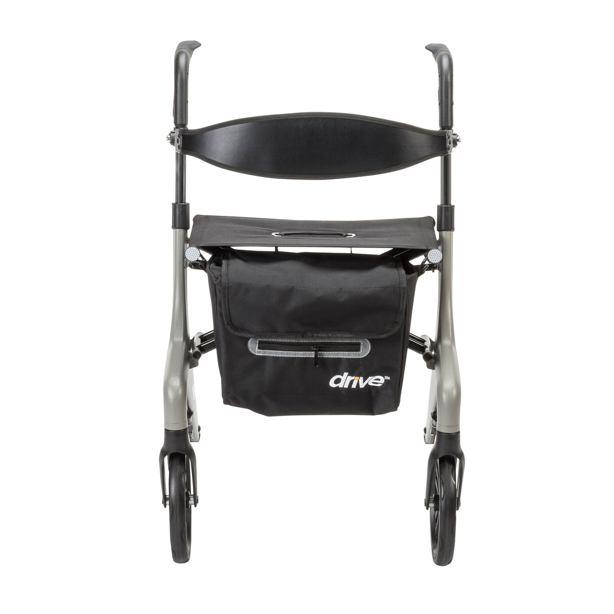 AeroWalk rollator in white - front bag
