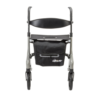 AeroWalk rollator in white - front bag